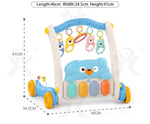 2 in 1 play mat and walker blue