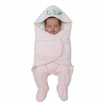 winter swaddle pink  bear