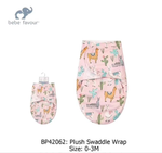 winter swaddle pink lama
