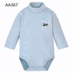 high neck body suit 100% cotton blue