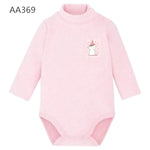 high neck body suit 100% cotton pink