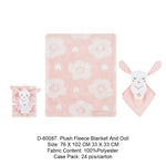 winter blanket sherpa blanket&plush doll rabbit