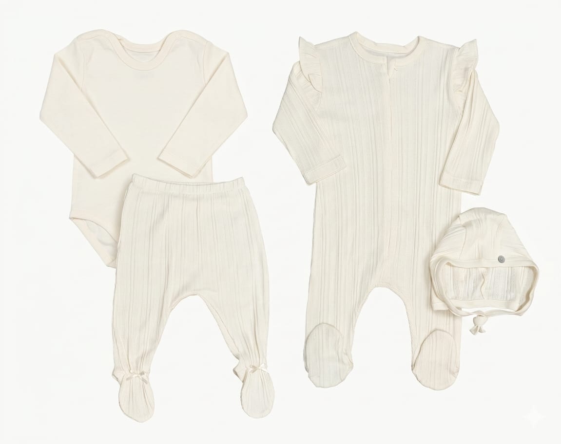 Caramel hospital set 4 pcs offwhite