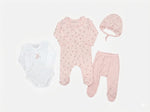 Caramel hospital set 4pcs Vintage Floral pink