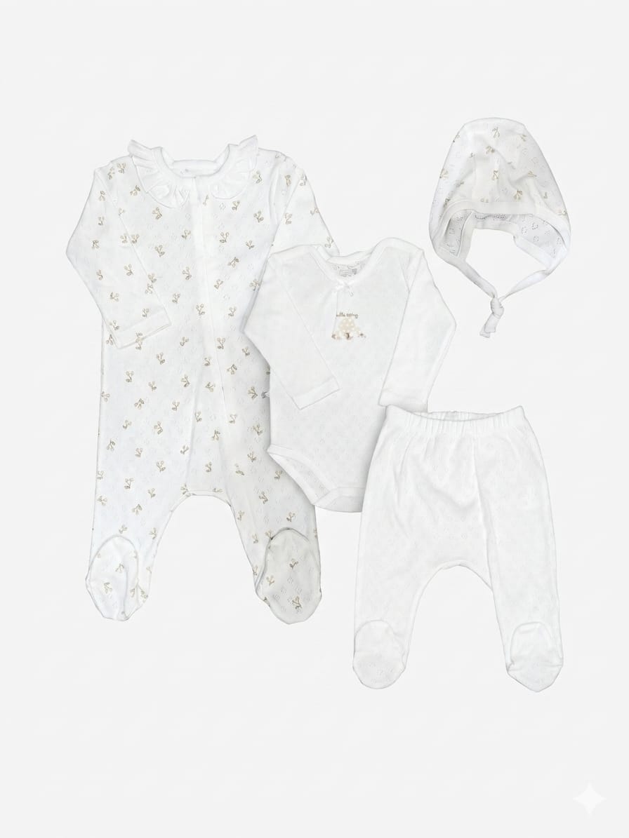 Caramel hospital set 4pcs Vintage Floral