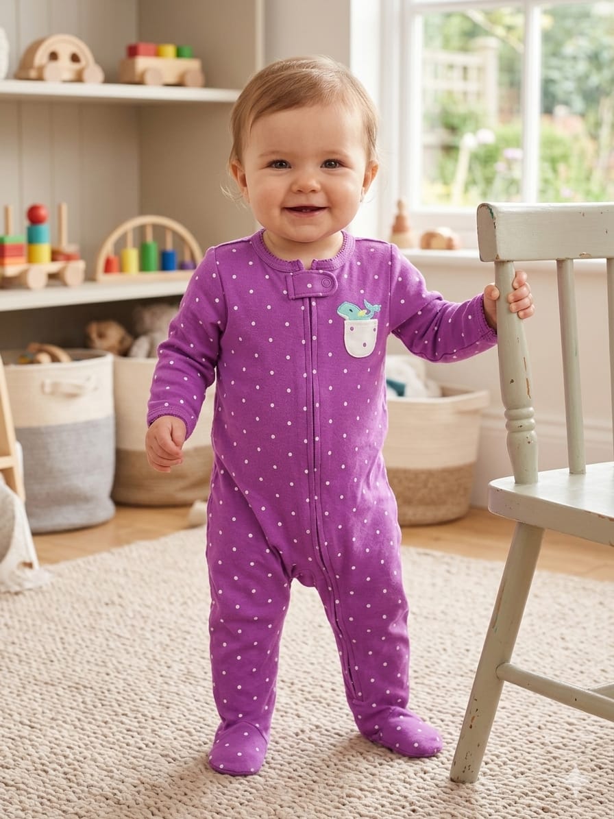 overall coton purple  whale