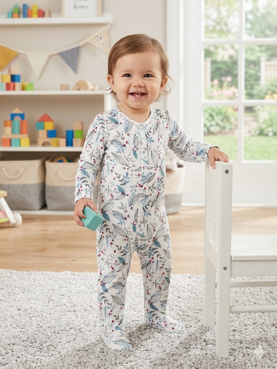 overall coton leaf and berry