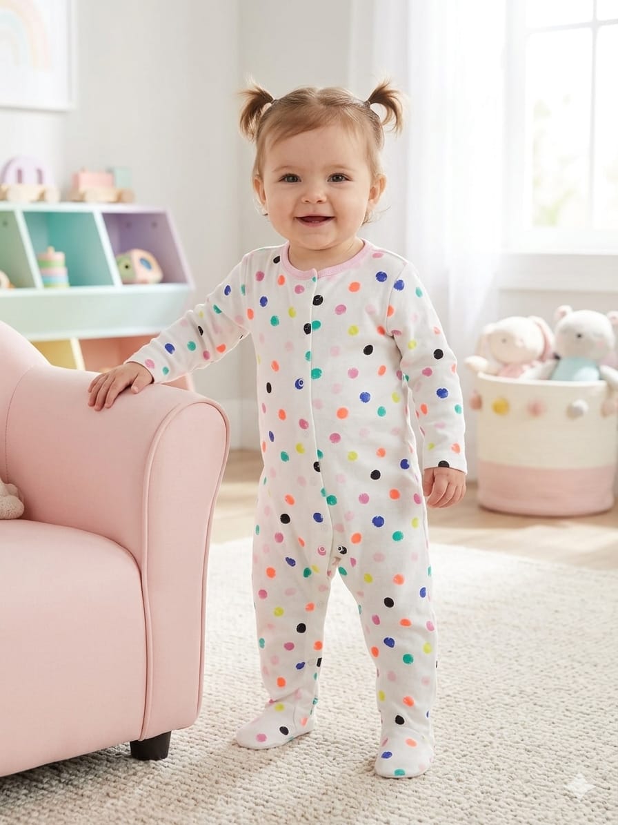 overall coton dots