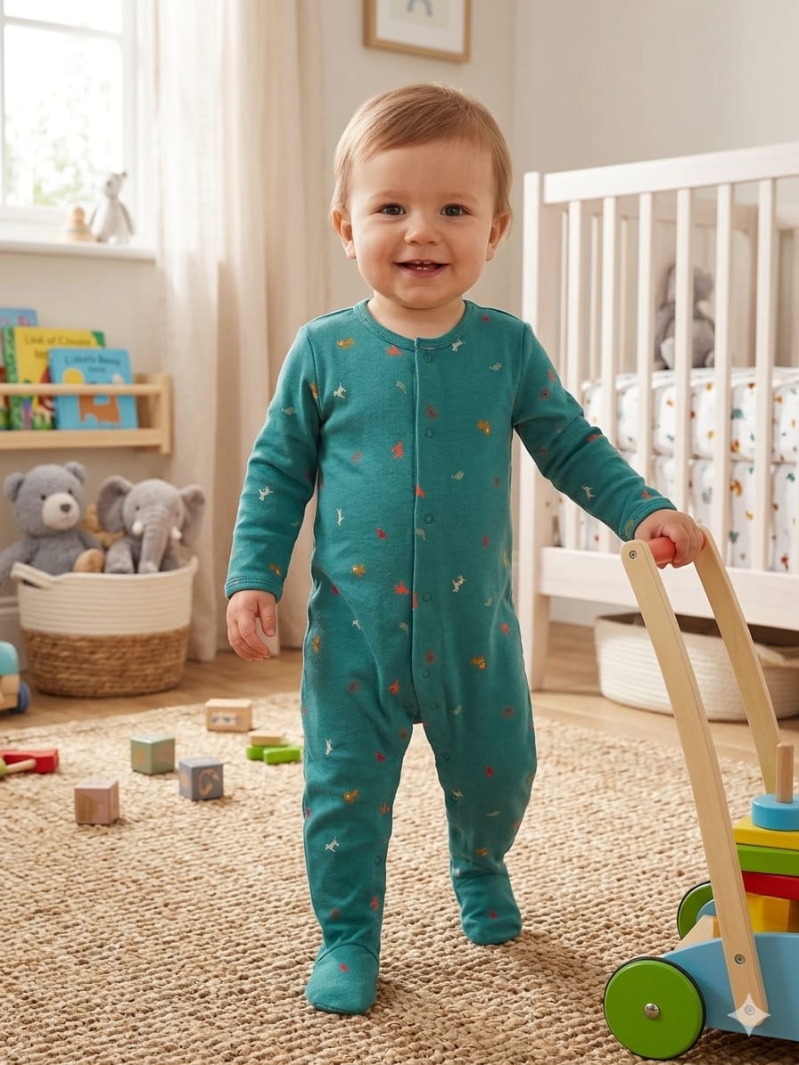 overall coton green