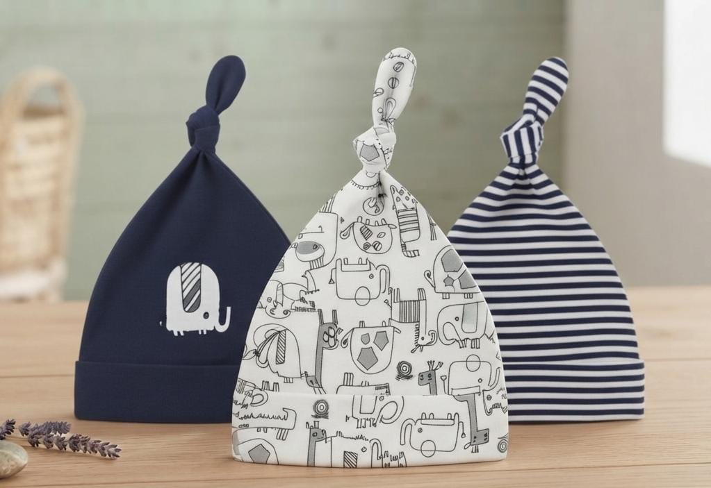Mom’s Care hat 3pcs set elephant