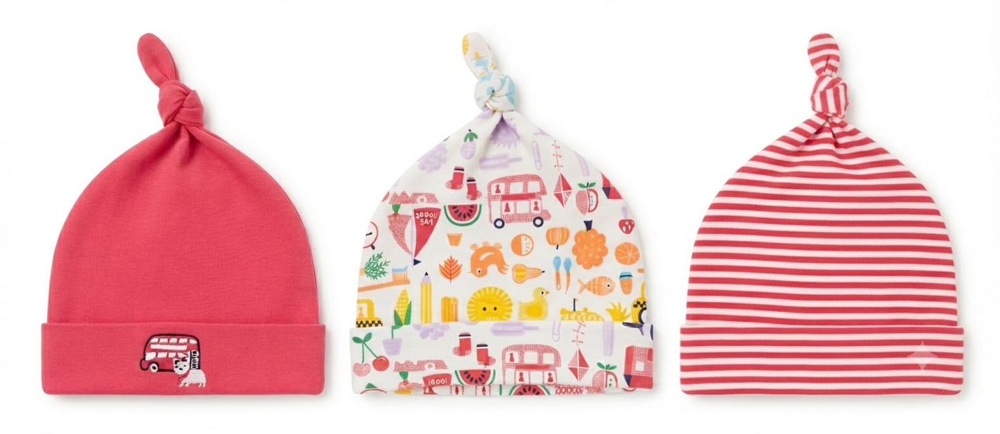 Mom’s Care hat 3pcs set cars