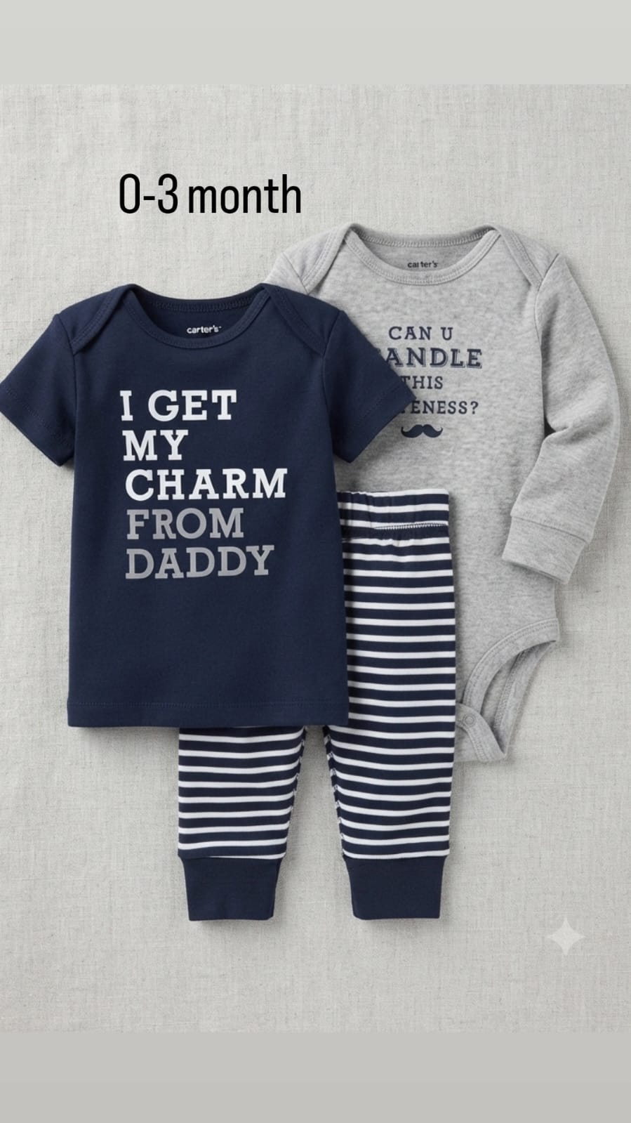 Baby 3-Piece set  i get my charm