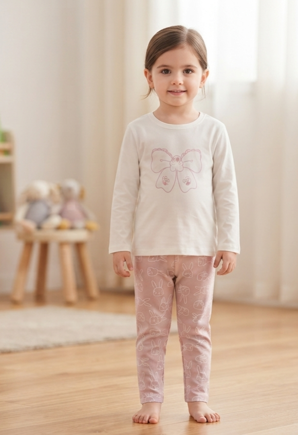 long sleeve cotton pajama rabbits
