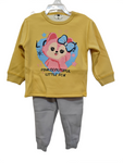 winter pyjama fleece inside little fox yellow