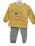 winter pyjama fleece inside lucky yellow