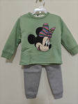 winter pyjama fleece inside Minnie mouse green