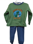 winter pyjama fleece inside little super loud green