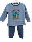 winter pyjama fleece inside little super loud blue