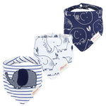 Mom's Care Bibs 3pcs  navy elephant