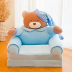 Children's folding sofa plush toy BLUE BEAR