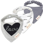 Mom's Care Bibs 3pcs love