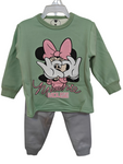 winter pyjama fleece inside Minnie green