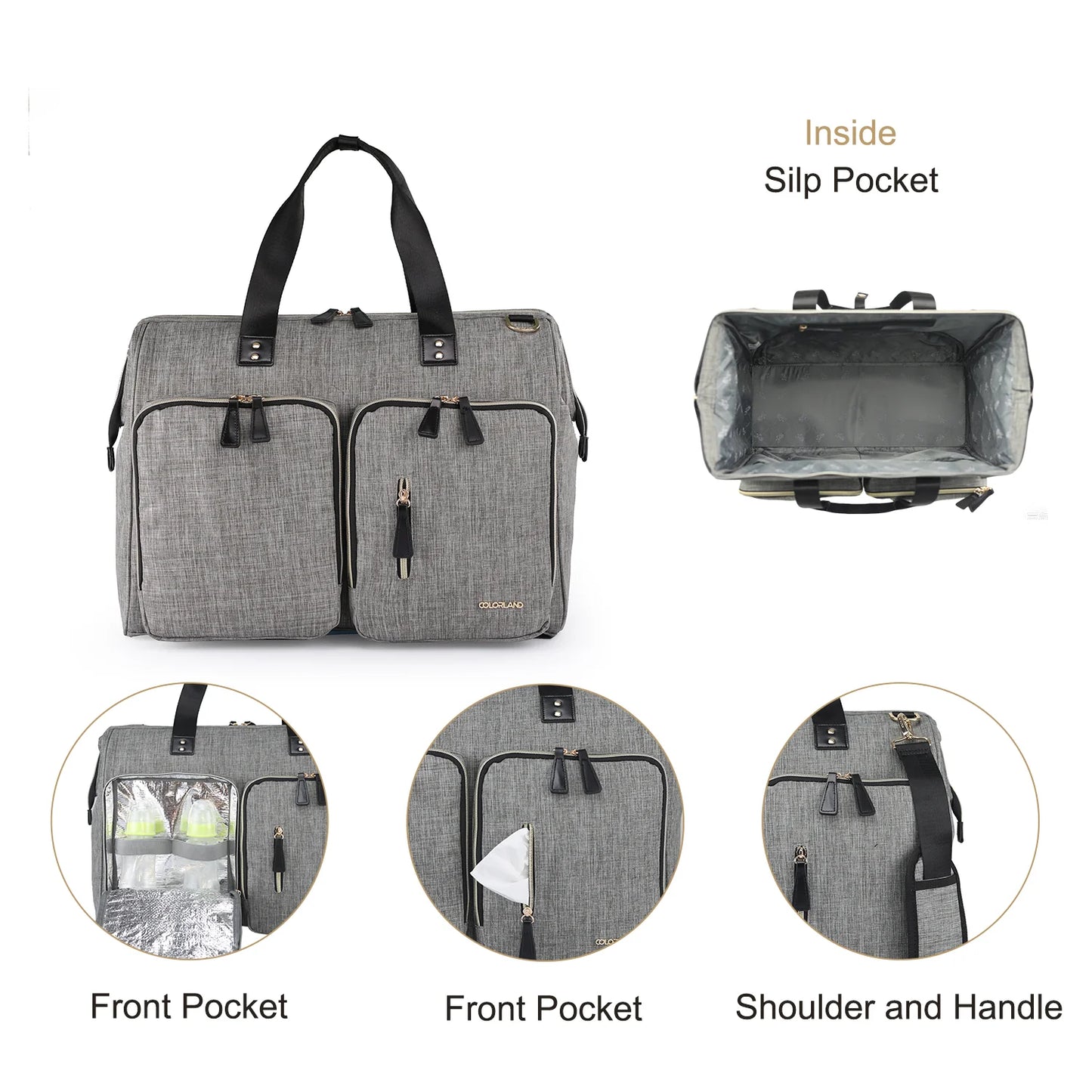 Diaper Bag (CLD-BP199  gray