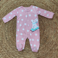 winter overall pink rabbit