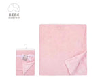 winter blanket double layer pink