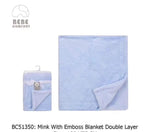 winter blanket double layer blue