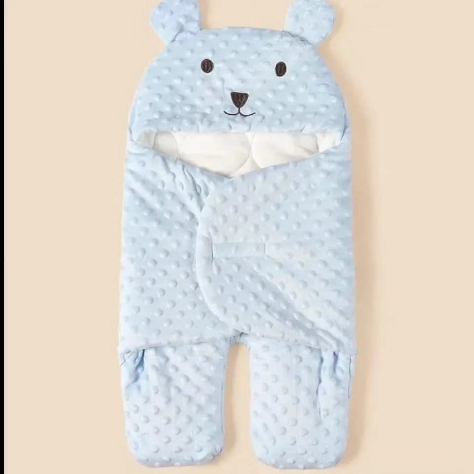 winter swaddle blue