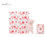 winter blanket Textured fauxfur buddy&blanket bear