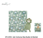 winter blanket Textured fauxfur buddy&blanket dinnasour