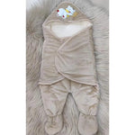 winter swaddle beige bear