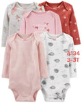 5 pcs long sleeve hearts