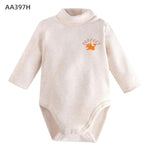 high neck body suit 100% cotton beige cat