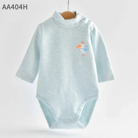 high neck body suit 100% cotton blue bird