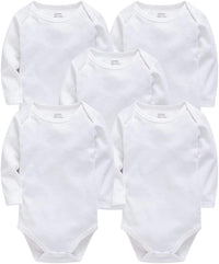 5 pcs long sleeve  white