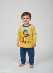 winter pyjama fleece inside tiger yellow