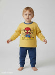winter pyjama fleece inside little spider man yellow