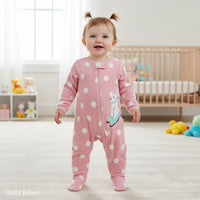winter overall pink rabbit