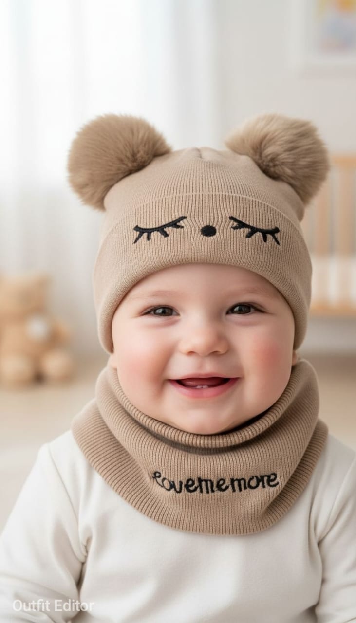 Baby Hat  beige Love me more