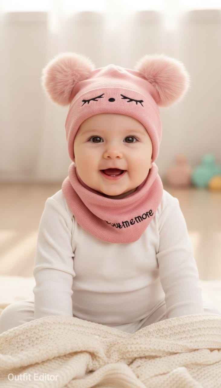 Baby Hat  pink Love me more