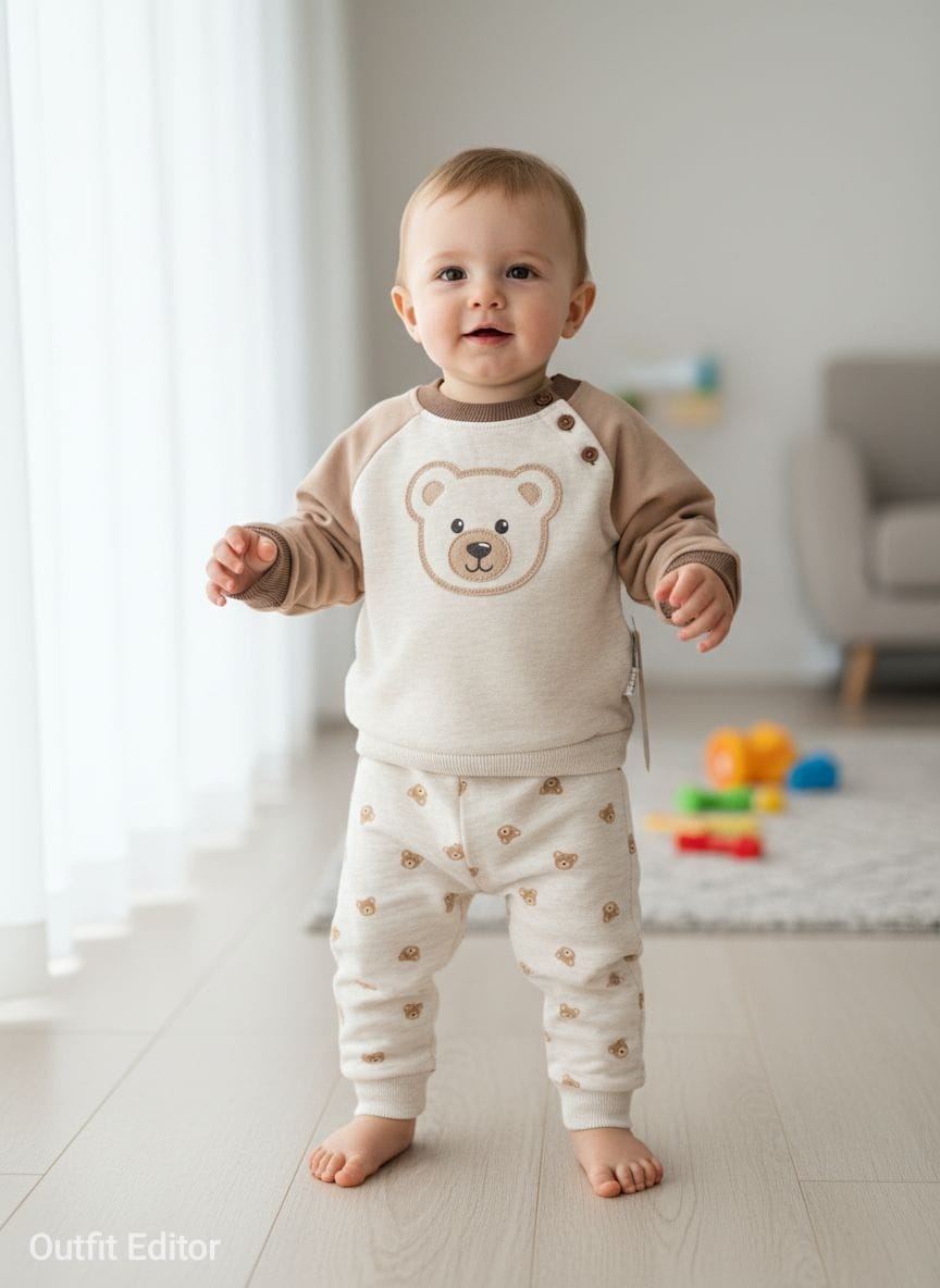 winter pyjama fleece inside bear