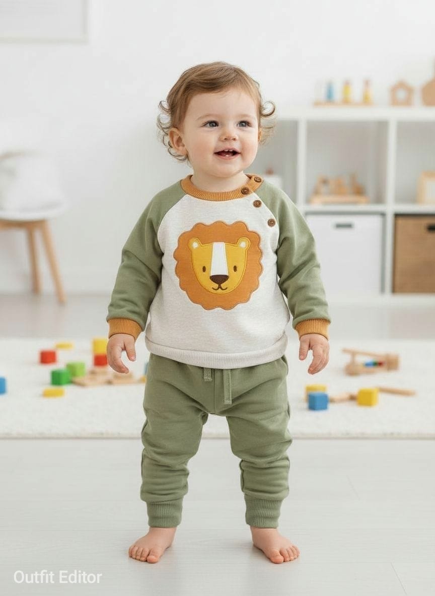 winter pyjama fleece inside lion