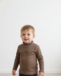 high neck body suit fleece inside brown