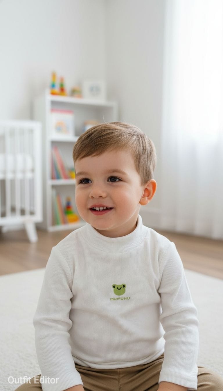 high neck body suit fleece inside white frog