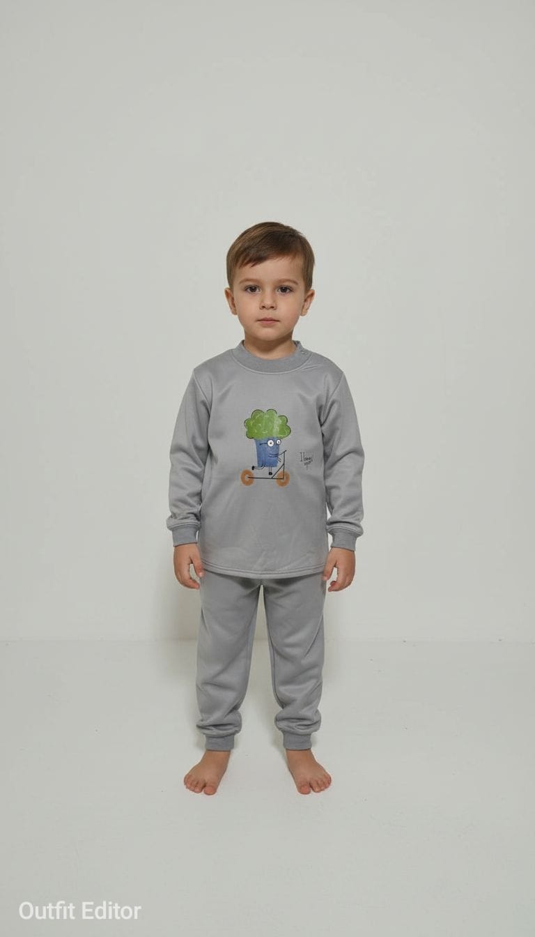 winter pyjama fleece inside tree gray