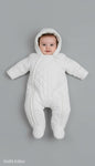 white winter snowsuit
