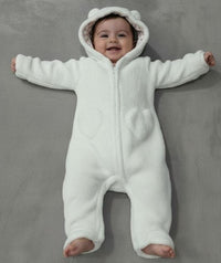 hooded overall white heart